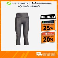 Quần Bó Thể Thao Nữ Under Armour Heatgear® No-Slip Waistband Capris - Xám  - 1365334-019