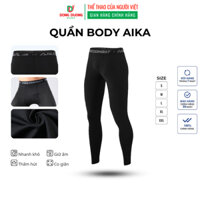 Quần body Aika, Quần Giữ Nhiệt Quần Legging Nam Màu Đen Chuyên Tập Gym Chạy Bộ Đá Bóng