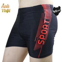 Quần Bơi Nam Dáng Đùi Chất Vải Co Giãn Form Ôm Body SZone SQB105 - Đỏ,L