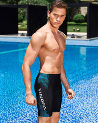 Quần Bơi Yingfa Cho Nam Dạng Lửng 3823 Đen Xanh