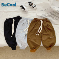 Quần bom thể thao Becool chất nỉ da cá cotton cho bé sành điệu từ 10-27kg, Quần thu đông