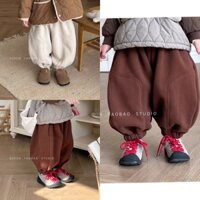 Quần Bomber nỉ dày ấm cho bé trai bé gái mặc thu đông có thể giặt máy có size từ 5kg - 22kg