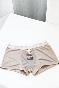 Quần Boxer lót đùi  nam Body thun lanh phối lưới - Da - XXL