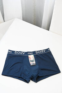 Quần Boxer lót đùi  nam Body thun lanh phối lưới - Xanh đen - XXL