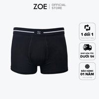 Quần boxer nam cotton logo màu đen Zoe (Quần lót nam cotton)