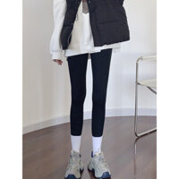 Quần cá mập đen, quần Yoga Barbie mặc ngoài co giãn cho nữ, quần bó sát, quần legging cạp cao mẫu mới thu đông 11.23