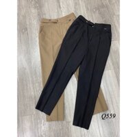 Quần cạp nhê đai sắt - Be/Đen Q559