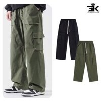 Quần Cargo Pant kaki túi hộp, Quần Dài jean from uinsex dáng suông from 45 -85kg Có Túi
