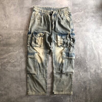 Quần Cargo Pant túi hộp B8550 BuiVintage, vải denim mềm mịn phom thoải mái.