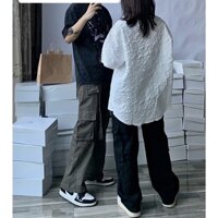 Quần Cargo Pants form rộng unisex nam nữ - Vải dày dặn
