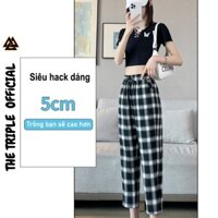 Quần caro ống rộng The Triple baggy unisex cargo pants suông nam nữ oversize ullzang