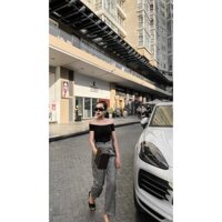 Quần CARO PANTS - Xám - Hàng thiết kế - NIESCLOSET20