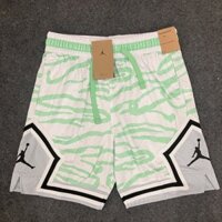 Quần chạy bộ thể thao thông thường của Mỹ N010 Quần short bóng rổ AJ màu xanh lá cây