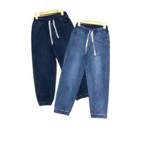 Quần Chín Tấc Baggy Jean Nữ Ống Ôm Lưng Thun Chất Vải Xịn Mặc Thoải Mái Vận Động thông thường