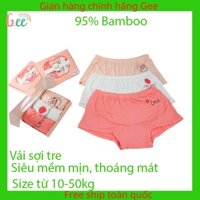 Quần chip bé gái quần lót bé gái trái tim cao cấp Gee vải sợi tre cho bé từ 1-11 tuổi mềm mịn - sét 3 quần