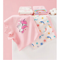 Quần chip bé gái, set 4 quần mặc váy cho bé cotton Minshop hình Happy Horse ngộ nghĩnh 6-45kg