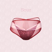 Quần chip cao cấp ren ánh kim phối lưới xuyên thấu Mờ&Rực nhiều kiểu dáng màu đỏ đô