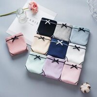 Quần chip nữ kháng khuẩn cotton viền nơ đen dễ thương - quần lót co dãn mềm mịn - 1 chiếc - Size XL