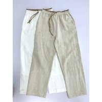 Quần chun dây rút cạp màu Linen Tưng Pre ( đã Wash )