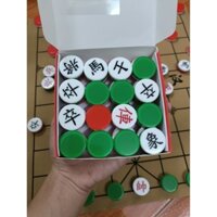 Quân cờ úp dạ quang Đài Loan siêu cấp chống làm dấu( tặng kèm nắp úp)