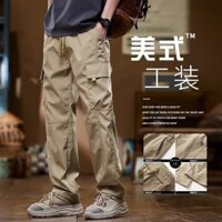 Quần công sở, quần ống rộng vừa vặn nam ống rộng, quần thể thao và giải trí mùa hè