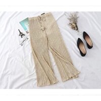 Quần cullotes dập nhún (SẴN VÀNG NÂU)