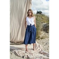Quần culotte  cột nơ phía trước chất liệu linen tưng thương hiệu Anam
