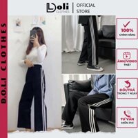 Quần Culottes 3 Sọc Ống Rộng , Quần Suông Unisex Nam Nữ Siêu Đẹp QD007 - DOLI Clothes