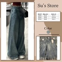 Quần Culottes Jeans Ống Suông Ly Trước Q500 Susstore Top Thời Trang Nữ Bigsize