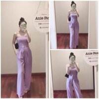 Quần Culottes Nữ Cạp Cao Vải Đũi , Quần Suông Nữ Ống Rộng Dáng Dài 2 Màu C006