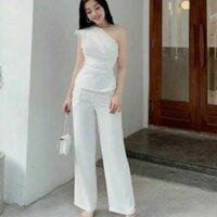 quần culottes ống suông 1 khuy trước tuyết mưa - nâu tây,M &lt; 50kg6890