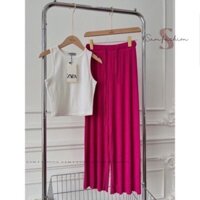 Quần culottes sam ống suông chất tăm siêu mát cho mùa hè gồm 7 màu freesize 42-60kg