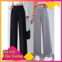 Quần Culottes Suông Trơn Nữ Len Tăm 3 Màu  dưới 62kg - Cạp Chun Dây Rút Ống Rộng C016