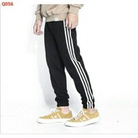 Quần dài 3 sọc suông thể thao nam nữ - kiểu quần dáng suông thể thao phong cách trẻ trung SHOP MAYLAN - 3 sọc suông,M 40 50 kg