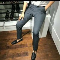 QUẦN DÀI ÂU NAM HÀNG XỊN,QUầN TÂY MÀU XÁM ĐẬM CÔNG SỞ VẢI CO GIÃN ĐẸP
