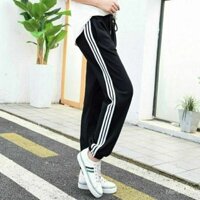 Quần dài ba sọc quần thể thao unisex mùa thu quần casual cho học sinh trung học quần rộng cho nam quần đồng phục học sinh quần thể thao thẳng cho học sinh trung học