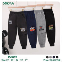 Quần Dài Bo Gấu DOKMA Dành Cho Bé Trai Size 2 Tuổi Đến 6 Tuổi Chất Coton Mềm Mại