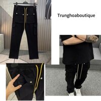 Quần Dài Cargo Pant Dày Dặn Phối Túi Hộp Và Dây Kéo Màu Vàng Thời Trang