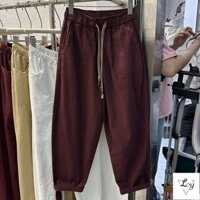 Quần dài chữ a cỡ lớn quần giữ ấm quần ống rộng tôn dáng Hàn Dongdaemun xuân thu cỡ lớn 300 kg cotton giặt thường ngày quần harem thời trang cổ điển rộng rãi quần rộng nữ