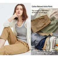 Quần dài cotton relaxed nữ Un1 xuất xịn