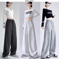 Quần Dài Form Rộng MELYTA vải nỉ 2 da Track Pants Unisex Nam Nữ Đứng Form Co Giãn Tốt, quần suông ống rộng vải nỉ