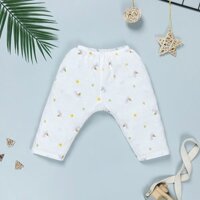 Quần dài in thuyền IQ Baby màu trắng