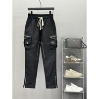 Quần dài Jogger Đen túi hộp đùi phối khóa zip LA 1-1 on web [ Hàng QC VIP ]