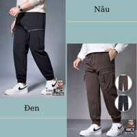 🔆Quần dài jogger Nam Bigsize 80kg-150kg Béo Bảnh Bao ống túm phối túi hợp khóa kéo đa năng, cá tính.