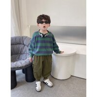 Quần dài kaki Beemo phối túi hộp bo chun gấu cho bé trai,bé gái đi học, đi chơi, sự kiện từ 1 đến 7  tuổi - 21Q008