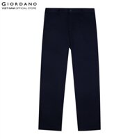 Quần Dài Kaki Nam Slim Tapered Giordano 01122002 - 66-Xanh Navy - 38
