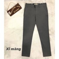 Quần Dài Kaki Thun Màu Xi Măng / Quần Dài Nữ Trơn Basic