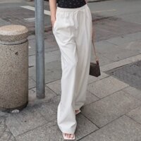 Quần dài lưng thun vải Linen - Washed