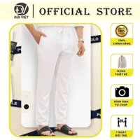 Quần dài nam ống suông LINEN ĐŨI VIỆT chất đũi cao cấp, lưng thun mềm mại thoải mái, nam tính