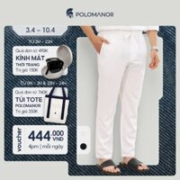 Quần dài nam ống suông LINEN POLOMANOR chất đũi cao cấp, lưng thun mềm mại thoải mái, nam tính